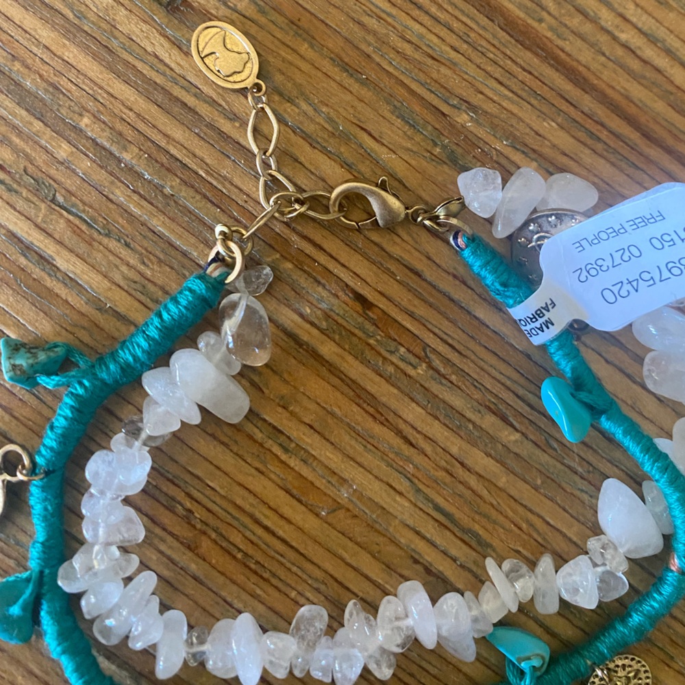 NWT Free People Ariana Ost Turquoise Anklet - Picture 8 of 12